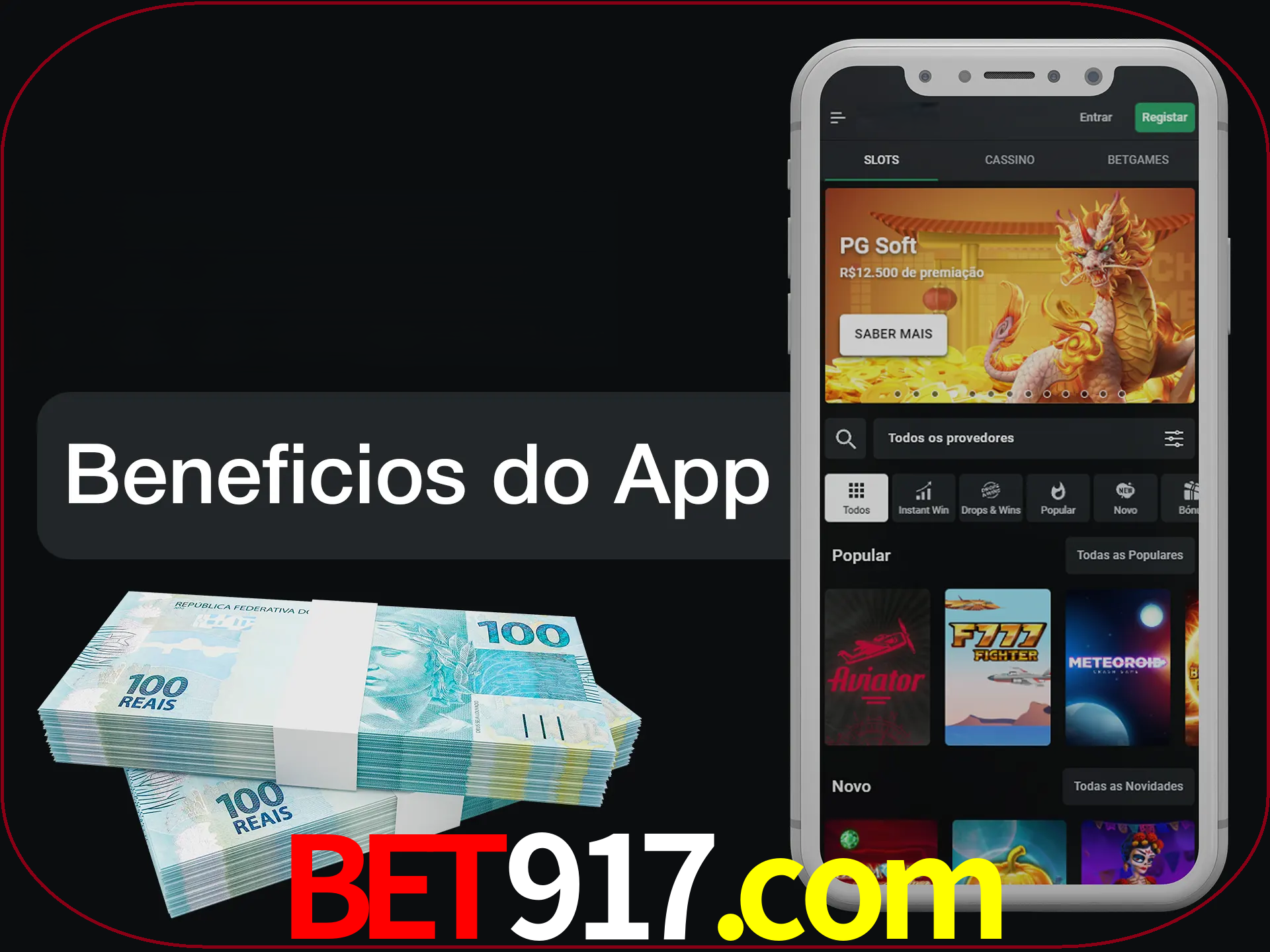 Obtenha todos os benefícios usando o aplicativo.