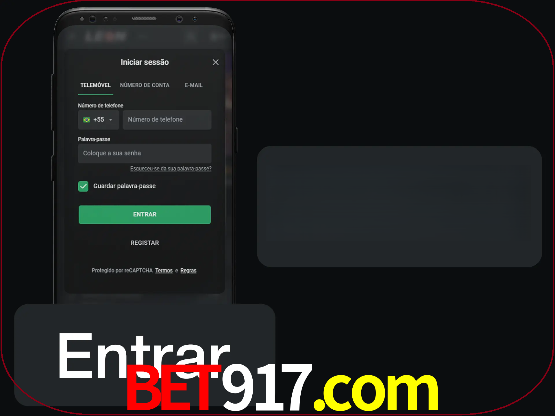 Faça o login para começar a apostar e jogar no cassino.
